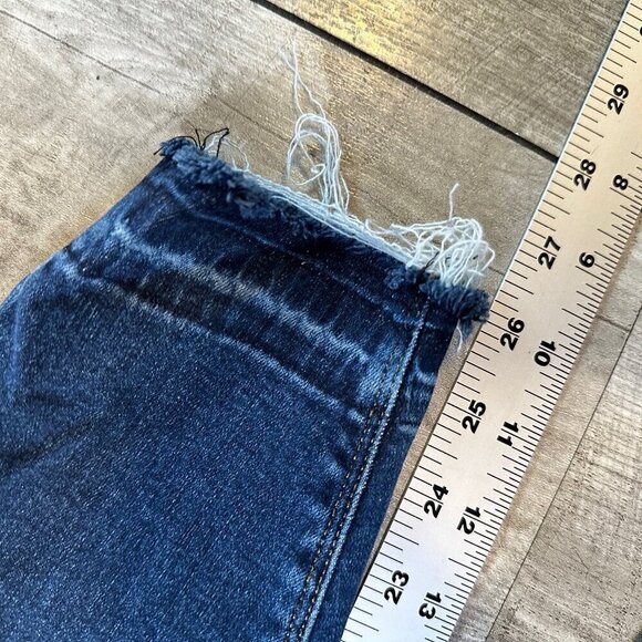 Spanx Medium Wash Distressed Denim Leggings Size Large - Picture 4 of 6